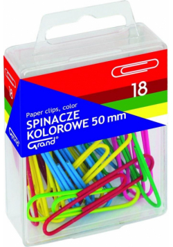 Spinacze kolorowe 18szt GRAND