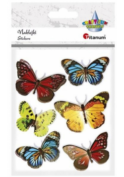 Naklejki foliowe 3D motyle 6szt