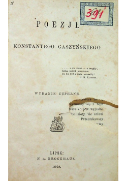 Poezje Konstantego Gaszyńskiego 1868 r.
