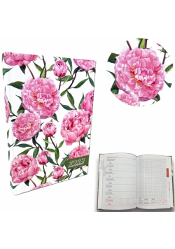 Kalendarz 2024 A5 tygodniowy Peonie