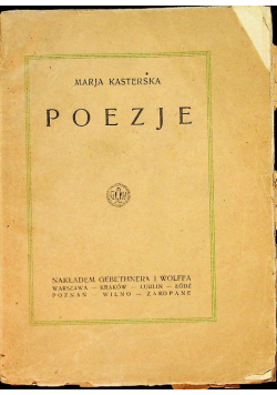 Kasterska Poezje 1922 r.