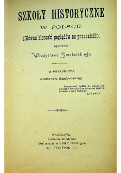Szkoły historyczne w Polsce 1898 r