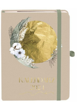 Kalendarz 2024 Botanical Złoty B6 TDW