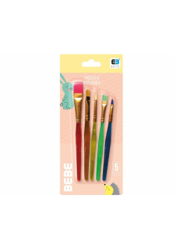 Pędzelki plastikowe 5 sztuk B&B Kids Pastel