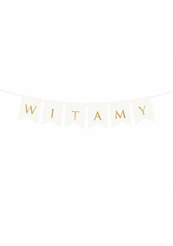 Baner Witamy biały 15x80cm