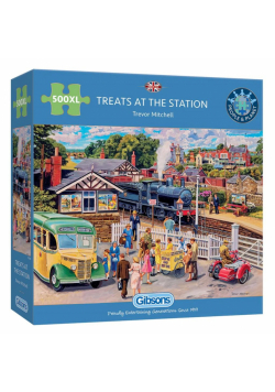 Puzzle 500 XL Przysmaki na stacji kolejowej
