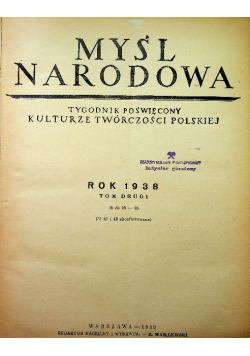 Myśl Narodowa 1938 r.