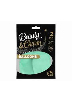 Balony Beauty&Charm makaronowe zielone 61cm 2szt