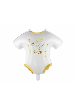 Balon foliowy Śpioszki Hello Baby białe 51x45cm