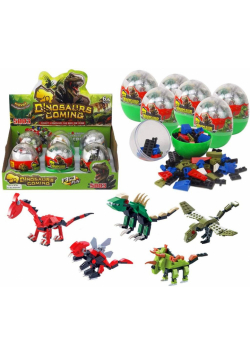 Klocki dinozaury w jajku MIX