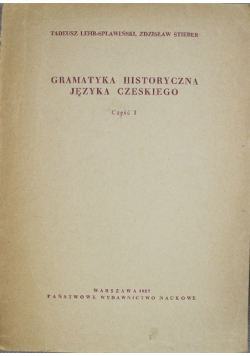 Gramatyka Historyczna języka czeskiego cz I