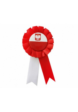 Kotylion narodowy biało-czerwony