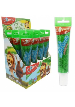 Klej brokatowy zielony 40ml (12szt)