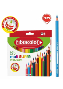 Kredki Mati Super 24 kolory FIBRACOLOR