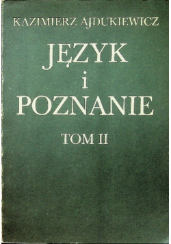 Język i poznanie Tom II