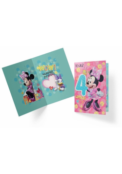 Karnet B6 DS-010 Urodziny 4 Myszka Minnie