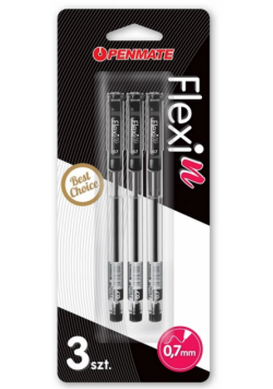 Długopis Flexi N czarny 3szt PENMATE