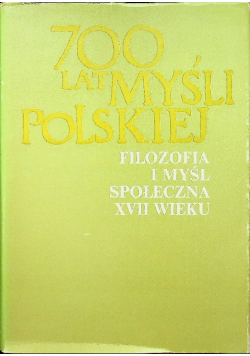 Filozofia i myśl społeczna XVII wieku 1
