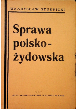 Sprawa polsko żydowska 1936 r.