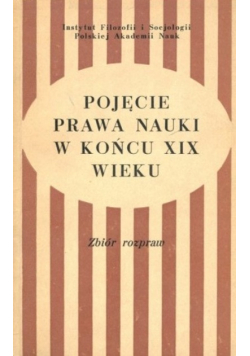 Pojęcie prawa nauki w końcu XIX wieku