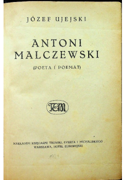 Antoni Malczewski 1921 r.