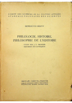 Philologie histoire philosophie de l histoire