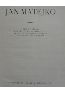 Jan Matejko Szkice studia