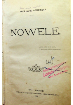Bembińska  Nowele 1900