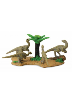 Figurki dinozaurów + drzewo