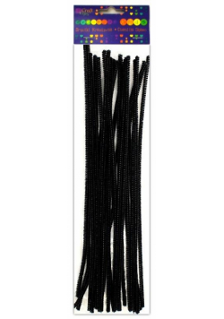 Druciki kreatywne czarne 30cm 25szt