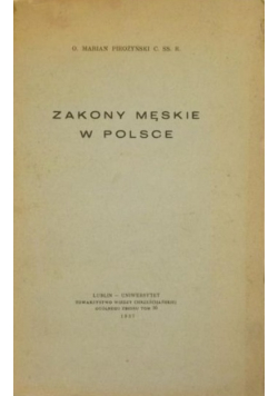 Zakony męskie w Polsce 1937r