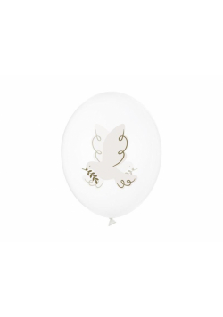 Balony Gołąb Crystal Clear 30cm 6szt