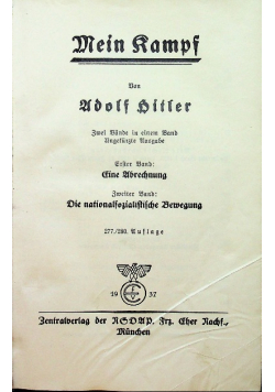 Mein Kampf 1937 r.