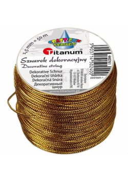 Sznurek metalizowany z rdzeniem 1.5mmx30m złoty