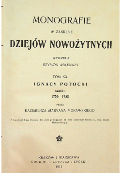 Monografie w zakresie dziejów nowożytnych Tom XII 1911 r.