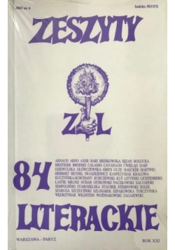 Zeszyty literackie 84 4/2003