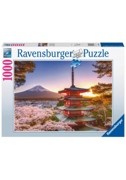 Puzzle 1000 Fudżi i kwitnąca wiśnia