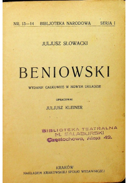 Beniowski 1920 r