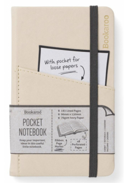 Bookaroo Notatnik Journal Pocket A6 - Kremowy