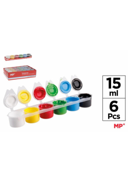 Farba plakatowe tempera 15ml 6 kolorów