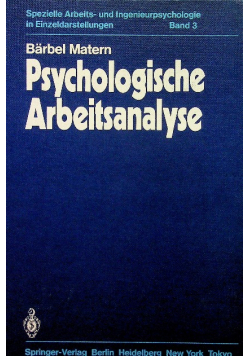 Psychologische Arbeitsanalyse