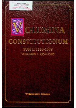 Volumina Constitutionum tom 2 1550 - 1609 Volumen 1