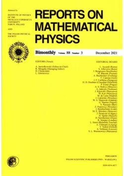 Reports On Mathematical Physics 88/3 Pergamon