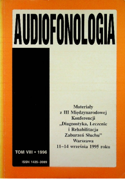 Audiofonologia Tom VIII