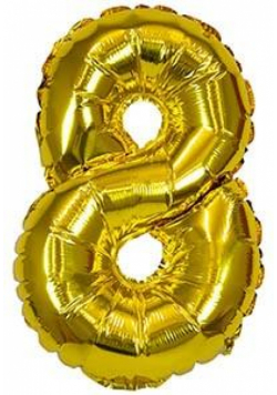 Balon foliowy XXL 8 złoty 61cm