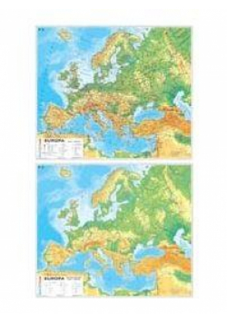 Mapa - Europa. Ogólnogeograficzna Europy NE