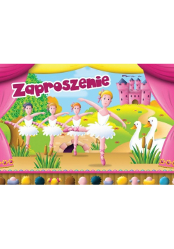 Zaproszenie ZZ-028 Urodziny baletnice (5 szt.)