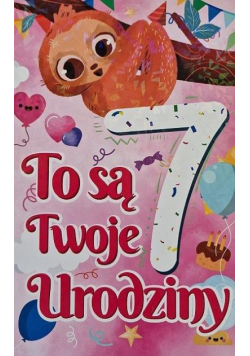 Karnet Urodziny 7 dziewczynka