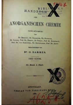 Handbuch der anorganischen chemie 1894 r.