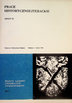 Prace historycznoliterackie zeszyt 53